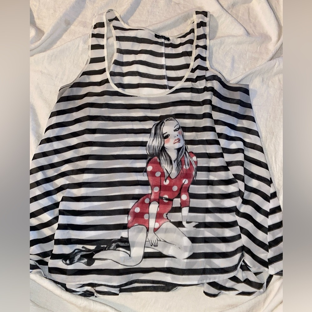 Rue 21 Tank Top Sheer Roughly 2x-3x See Descrip For Measurements
